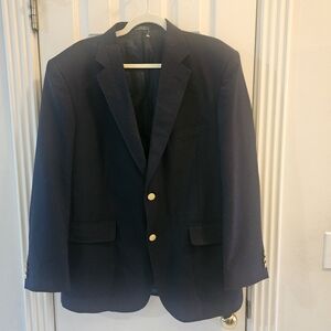 Navy Blue Blazer with Gold Buttons - Contemporary, Classic, Versatile, Timeless